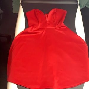 Red Mini Baby Doll Dress